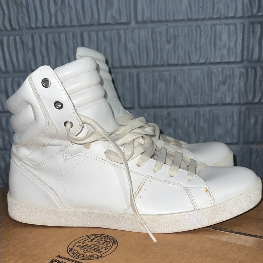 Zara White High-Top Sneakers